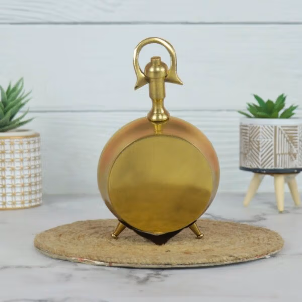 Medium Size Decorative Desk Table Top Aluminum Clock - Image 4
