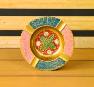 Multi Color Handmade Brass Vintage Style Ashtray