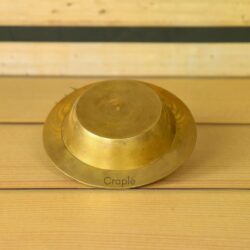 Handmade Vintage Style Brass Ashtray | Embossed Floral Detail, Shiny Finish | Decorative Desk Accent & Smoker's Gift - Image 4