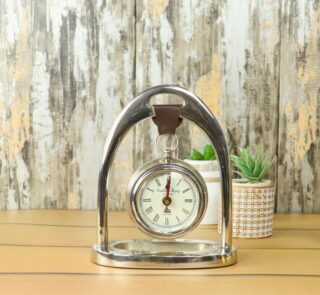 Silver Franklin & Murphy Aluminum Table Clock