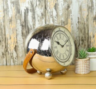 Stunning Silver Globe-Inspired Table Clock