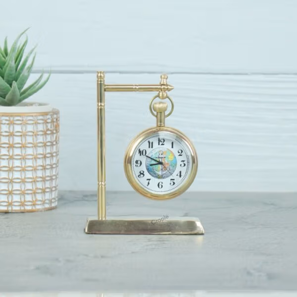 Table Top Clock Solid Brass Handmade Premium Clock - Image 5