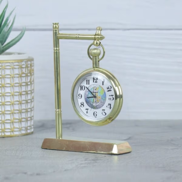 Table Top Clock Solid Brass Handmade Premium Clock - Image 4
