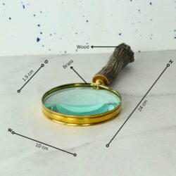 Tree Trunk Style Handle Magnifier | 5X Power, Textured Resin Grip | Rustic Reading Aid & Decor Gift - Image 5