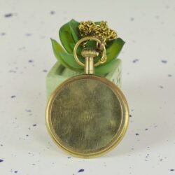 Dragon Motif Dial Pocket Watch | Shiny Brass, Miyota Movement, Roman Numerals & Chain | Fantasy Inspired Timepiece Gift - Image 4