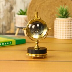 Victoria London Orb Desk Clock | Shiny Brass, Visible Mechanism | Elegant Tabletop Decor & Gift - Image 4