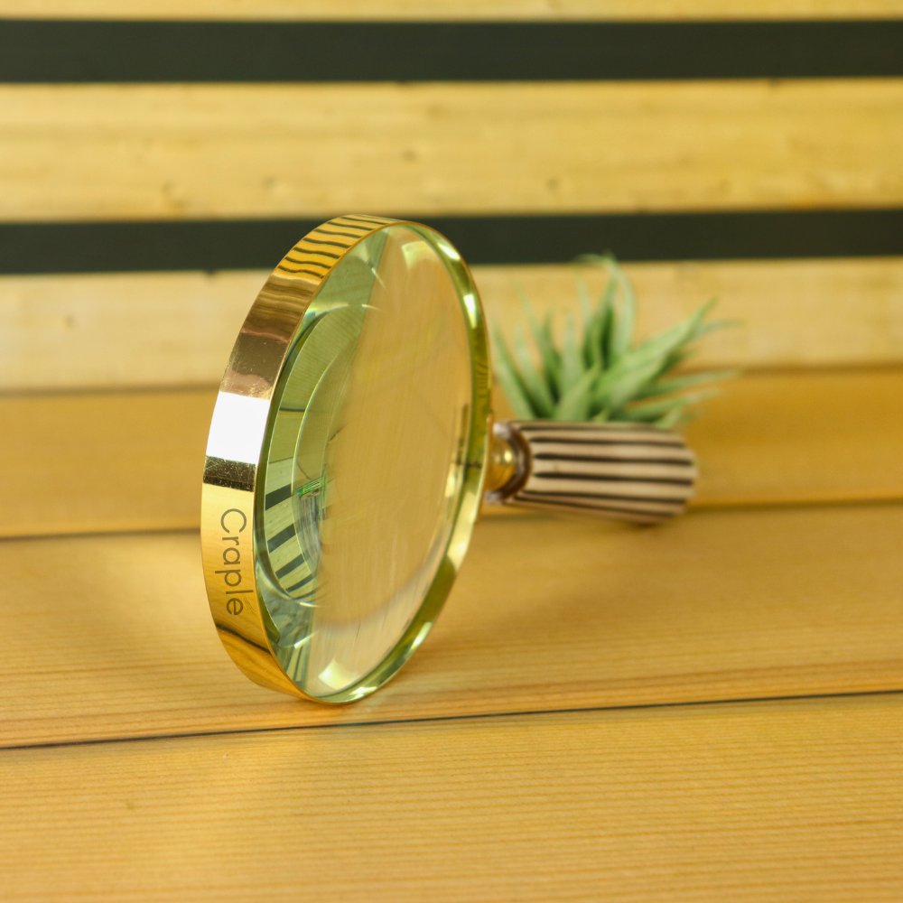 Vintage Style Brass Magnifying Glass