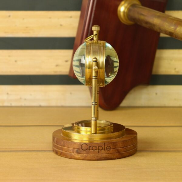 Decorative Attached Compass Desk Clock - Image 2