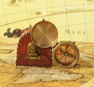 Antique Push Button Compass