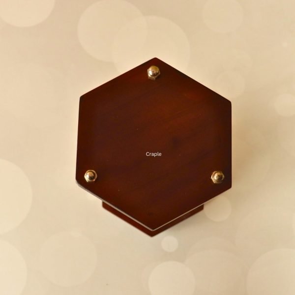Hexagonal 30-Minute Sand Timer | Wood & Nickel Brass, White Sand, Antique Finish | Elegant Desk Decor & Focus Gift - Image 5