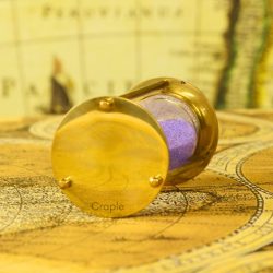 Petite Shiny Brass 1-Minute Sand Timer | Purple Sand, Classic Design | Desk Focus Aid & Charming Gift - Image 3