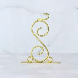 Golden Brass Coated Double-Sided Steel Station Clock | Ornate Wall Bracket, Victoria London Style | Vintage Home Decor Gift - Image 6