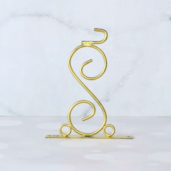 Golden Brass Coated Double-Sided Steel Station Clock | Ornate Wall Bracket, Victoria London Style | Vintage Home Decor Gift - Image 6