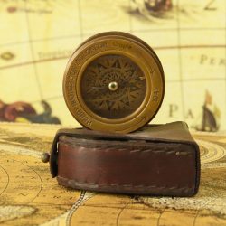 Antique Brass Sliding Magnifier Desk Compass | Henry Hughes 1941 Style | Handcrafted Reading & Navigational Aid - Image 4