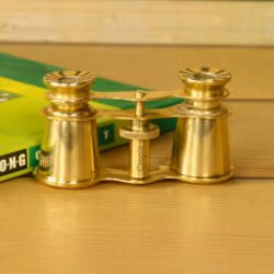 Shiny Brass Decorative Binoculars | Functional Adjustable Wheel | Desk Decor & Unique Gift - Image 2