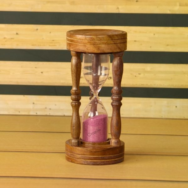 Rosewood Pink Sand Beautiful Handcrafted Sand Timer, Best for Decor & Gifting - Image 1