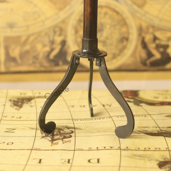 Kelvin & Hughes Double Barrel Antique Brass Telescope with Angle Tilt | Extendable Spotting Scope, Foldable Tripod | Nautical Decor & Gift - Image 7