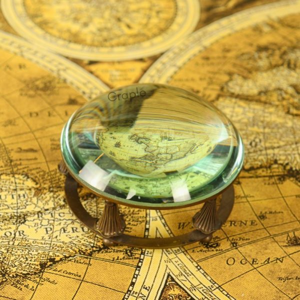 Nautical Brass Desk Magnifier and Paperweight A Marine-Inspired Gift - Image 2