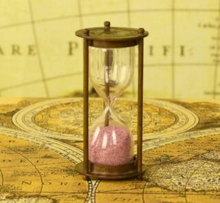 Makers To The Queen Mad Over Decor 1 Min Small Size Brass Made Antique Sand Timer