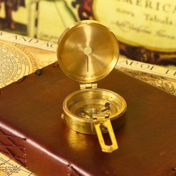 Pocket Size Brass Nautical Handcrafted Brunton Compass - Image 2