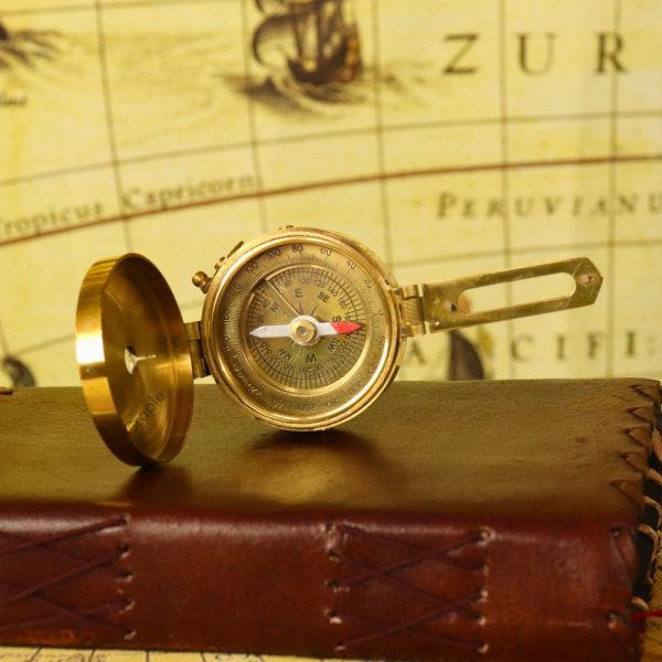 Pocket Size Brass Nautical Handcrafted Brunton Compass - Image 1