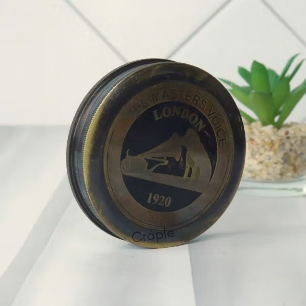 Robert Forest Masters Voice London 1920 Vintage Brass Antique Poem Compass - Image 7