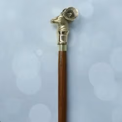 Rosewood Handcrafted Goat Cane Teak Polished Walking Stick - Image 2