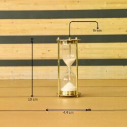Miniature 1-Minute Sand Timer | Shiny Brass, White Sand, Pocket Size | Elegant Desk Gift & Decor - Image 5