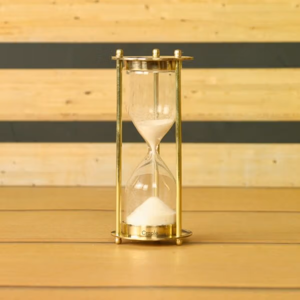 Small size Handcrafted Vintage Brass Hourglass (5) Nautical Golden Handcrafted Vintage Brass Sand Timer