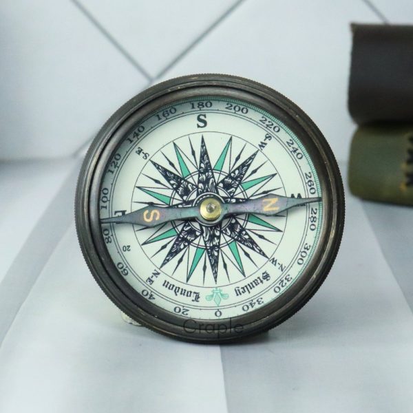 Stanley London Black Antique Brass Compass | Engraved Poem, Handcrafted | Collector's Pocket Gift - Image 6