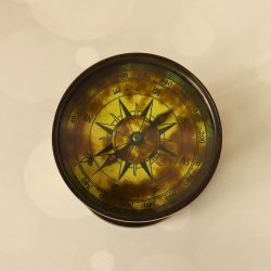 Dual Compass Attached Top & Bottom Brass Made Premium Antique Finish 6 Min Sand Timer, Premium Gift Item - Image 6