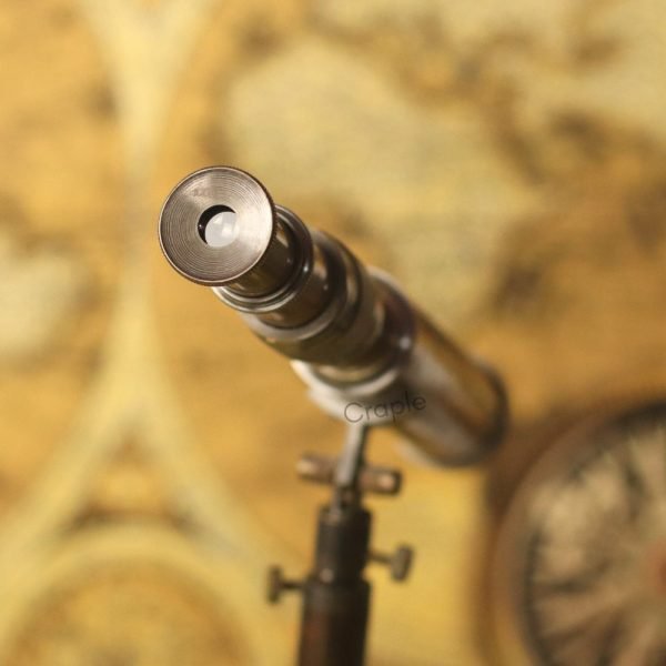 W. Ottway Stand Brass Telescope | Black Antique, Detachable Scope, Collapsible Tripod, Tilt Function | Desk Decor & Gift - Image 3