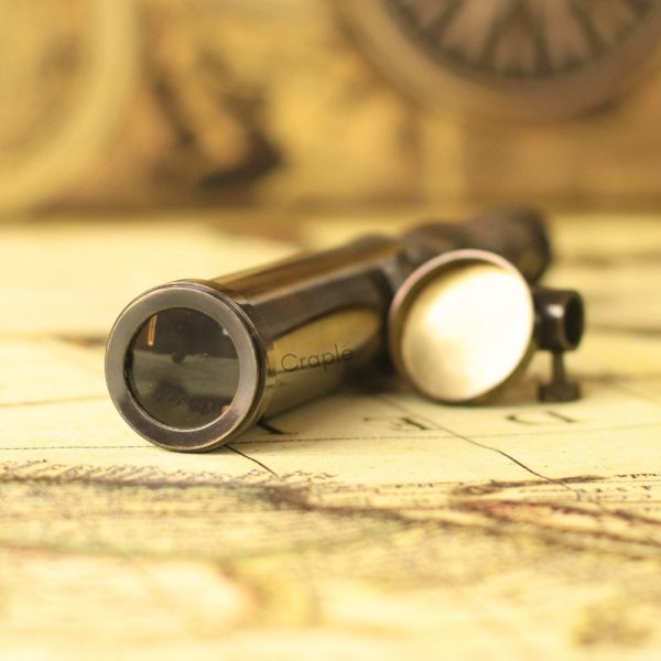 W. Ottway Stand Brass Telescope | Black Antique, Detachable Scope, Collapsible Tripod, Tilt Function | Desk Decor & Gift - Image 6