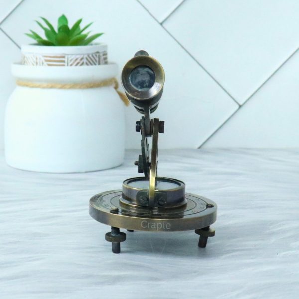Antique Brass Alidade Telescope | Built-in Compass, Extending Scope | Surveying Decor & Unique Nautical Gift - Image 6