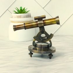 Antique Brass Alidade Telescope | Built-in Compass, Extending Scope | Surveying Decor & Unique Nautical Gift - Image 2