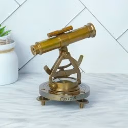 Premium Desk Decor Handcrafted Nautical Alidade Telescope with Compass - Image 3
