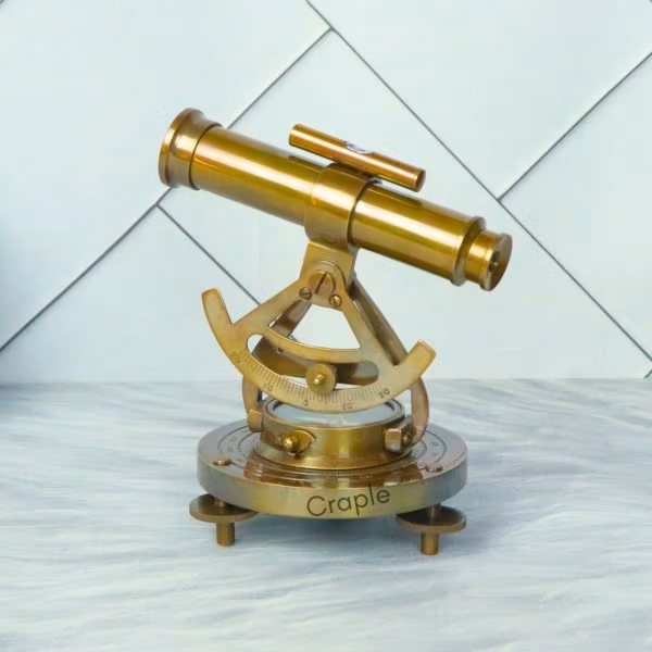 Premium Desk Decor Handcrafted Nautical Alidade Telescope with Compass - Image 2