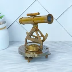 Premium Desk Decor Handcrafted Nautical Alidade Telescope with Compass - Image 4