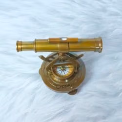 Premium Desk Decor Handcrafted Nautical Alidade Telescope with Compass - Image 5