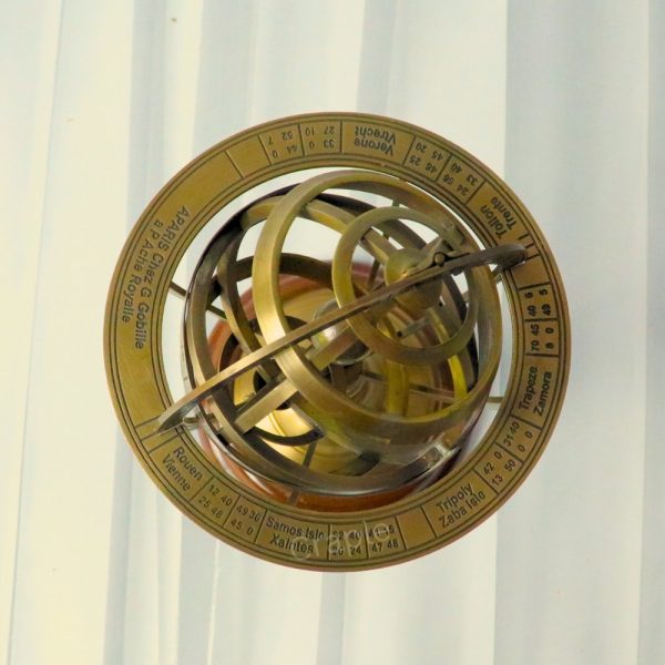 Armillary Sphere | Celestial Astrolabe Globe, Zodiac Details | Nautical Desk Decor & Educational Gift - Image 2