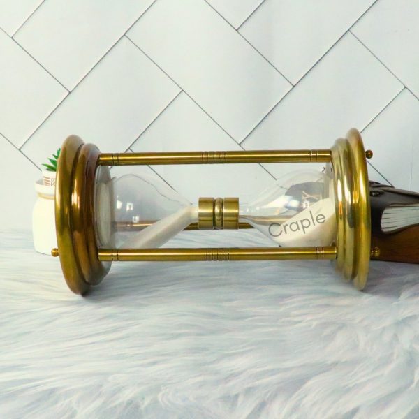Handmade Vintage Style Antique Steel 1 Hour White Sand Timer - Image 6