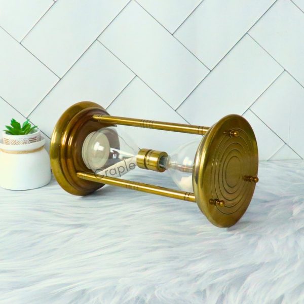 Handmade Vintage Style Antique Steel 1 Hour White Sand Timer - Image 5