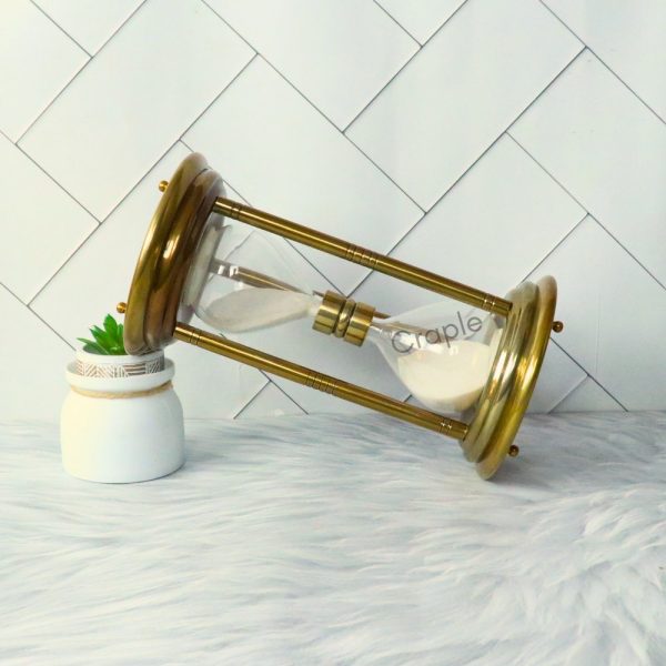 Handmade Vintage Style Antique Steel 1 Hour White Sand Timer - Image 4