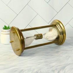 Handmade Vintage Style Antique Steel 1 Hour White Sand Timer - Image 3