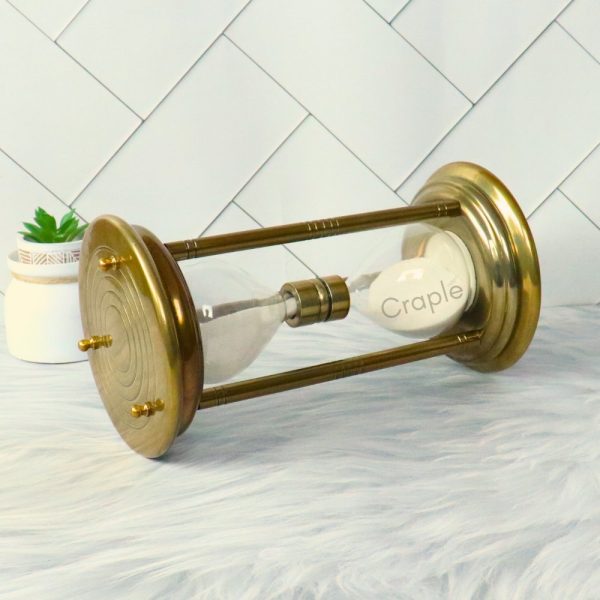 Handmade Vintage Style Antique Steel 1 Hour White Sand Timer - Image 3
