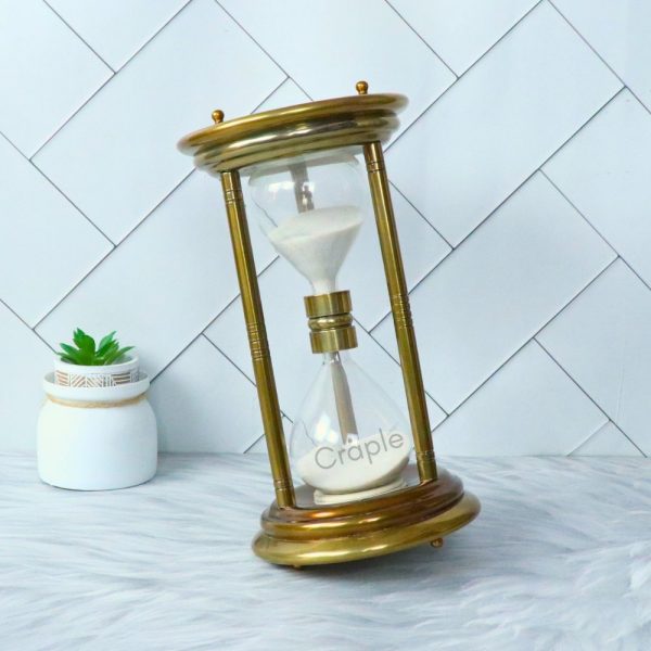 Handmade Vintage Style Antique Steel 1 Hour White Sand Timer - Image 2