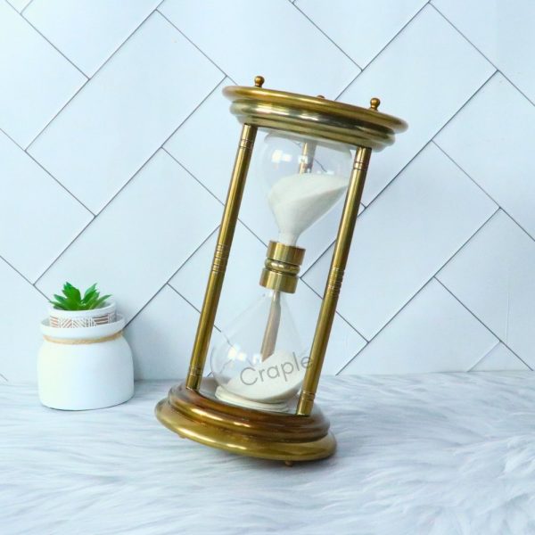 Handmade Vintage Style Antique Steel 1 Hour White Sand Timer - Image 7