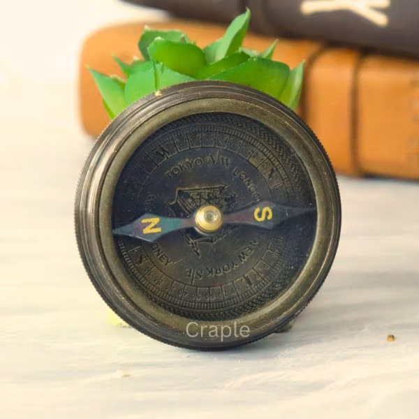 Australian 1930 Penny Brass Compass | Antique Black, Handcrafted Pocket Gift - Image 7