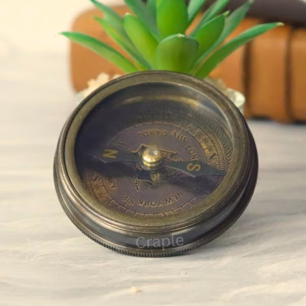 Australian 1930 Penny Brass Compass | Antique Black, Handcrafted Pocket Gift - Image 6