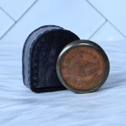 Australian 1930 Penny Brass Compass | Antique Black, Handcrafted Pocket Gift - Image 8